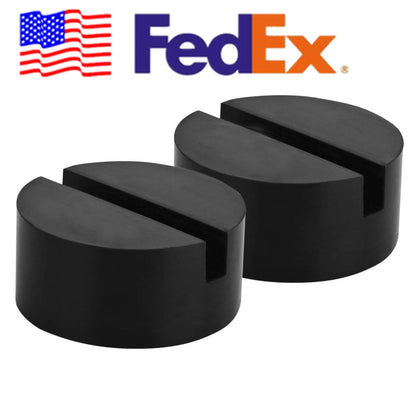 Universal Slotted Frame Rail Floor Jack Pad Rubber Block Disc