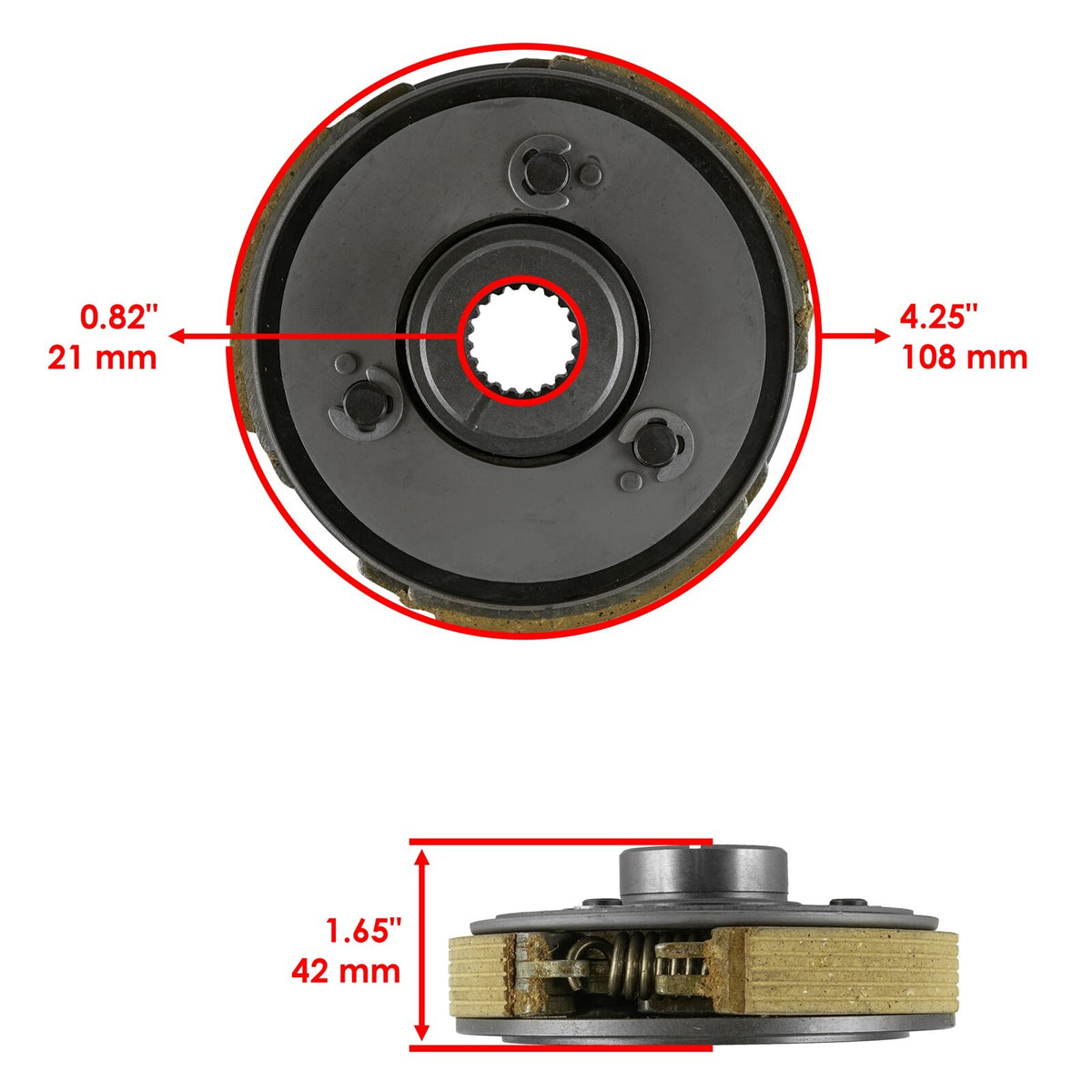 Starter Clutch Drum Heavy Duty with Pads and Bearing for Honda TRX250 (2002–2017)