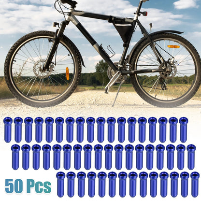 Brake Cable Cap Replacement Set for Bike Shifter Bicycle Gear (Blue) (50)