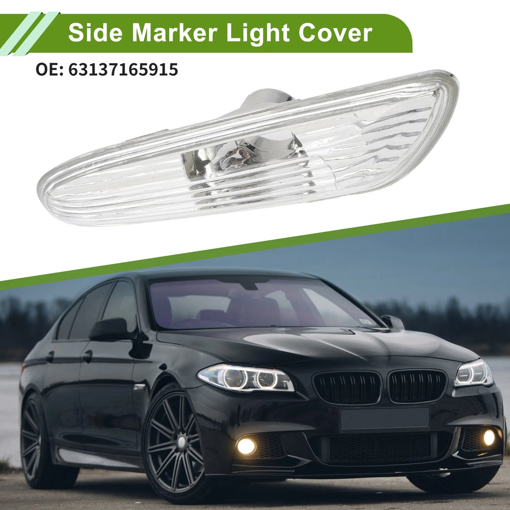 Left Side Marker Light Cover Replacement for BMW 325i (2002–2006) White