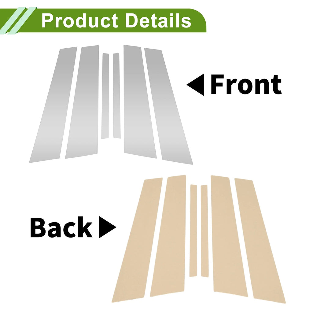 6 Pcs Door Pillar Window Trim Replacement for BMW 3-Series (2013–2018)