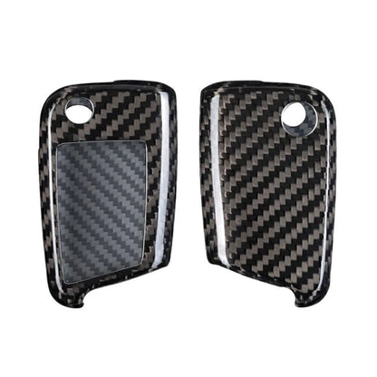 Remote Key Fob Shell Cover for VW Golf Jetta (2015–Present) Carbon Fiber Black
