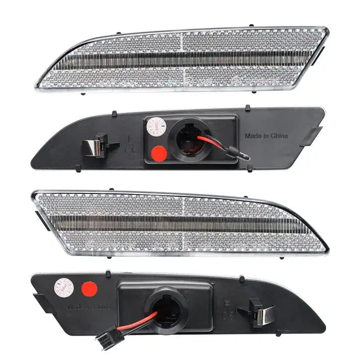 Set of 4 Clear Bumper Turn Signal Side Marker Lights for Chrysler Crossfire (2004–2008)