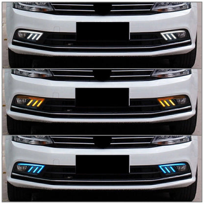 3 Colors LED Daytime Running Lights DRL for VW Jetta MK7 (2016–2018)