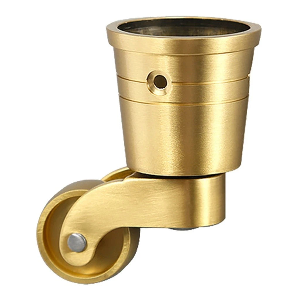 Set of 4 Heavy Duty Brass Casters for Swivel Wheels (360 Degree)