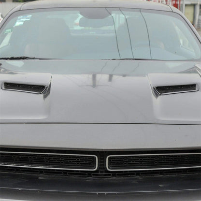 Carbon Fiber Look Engine Hood Air Vent Intlet Cover For Dodge Challenger 2015-22