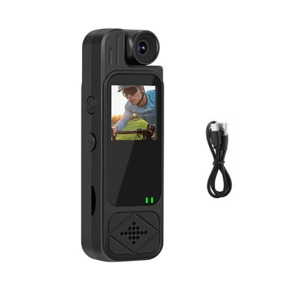 Body Camera with 180° Rotating Lens and 1.3-inch Color Screen