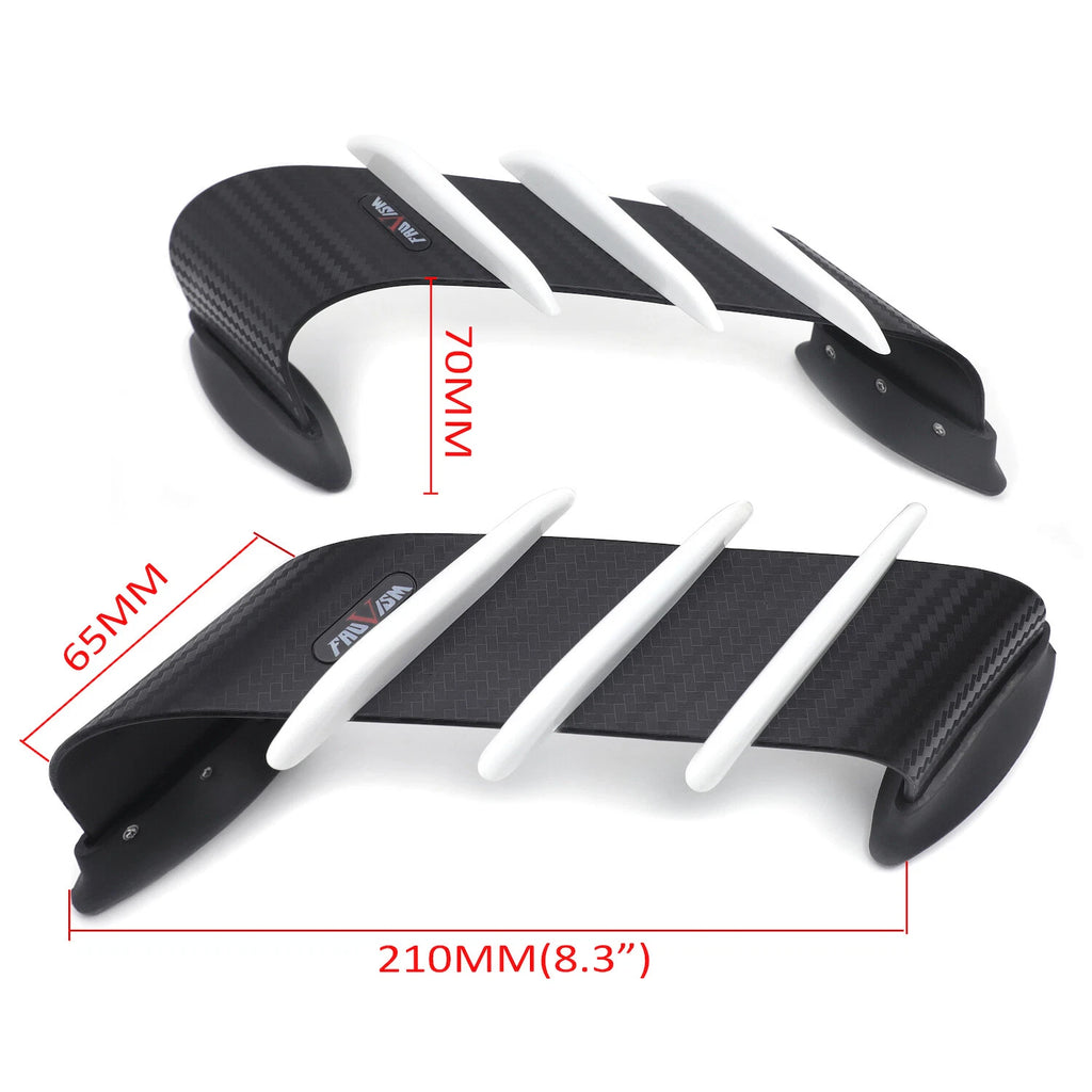 2Pcs Winglets Air Deflector Fairing Side Spoiler Trim for Motorcycle