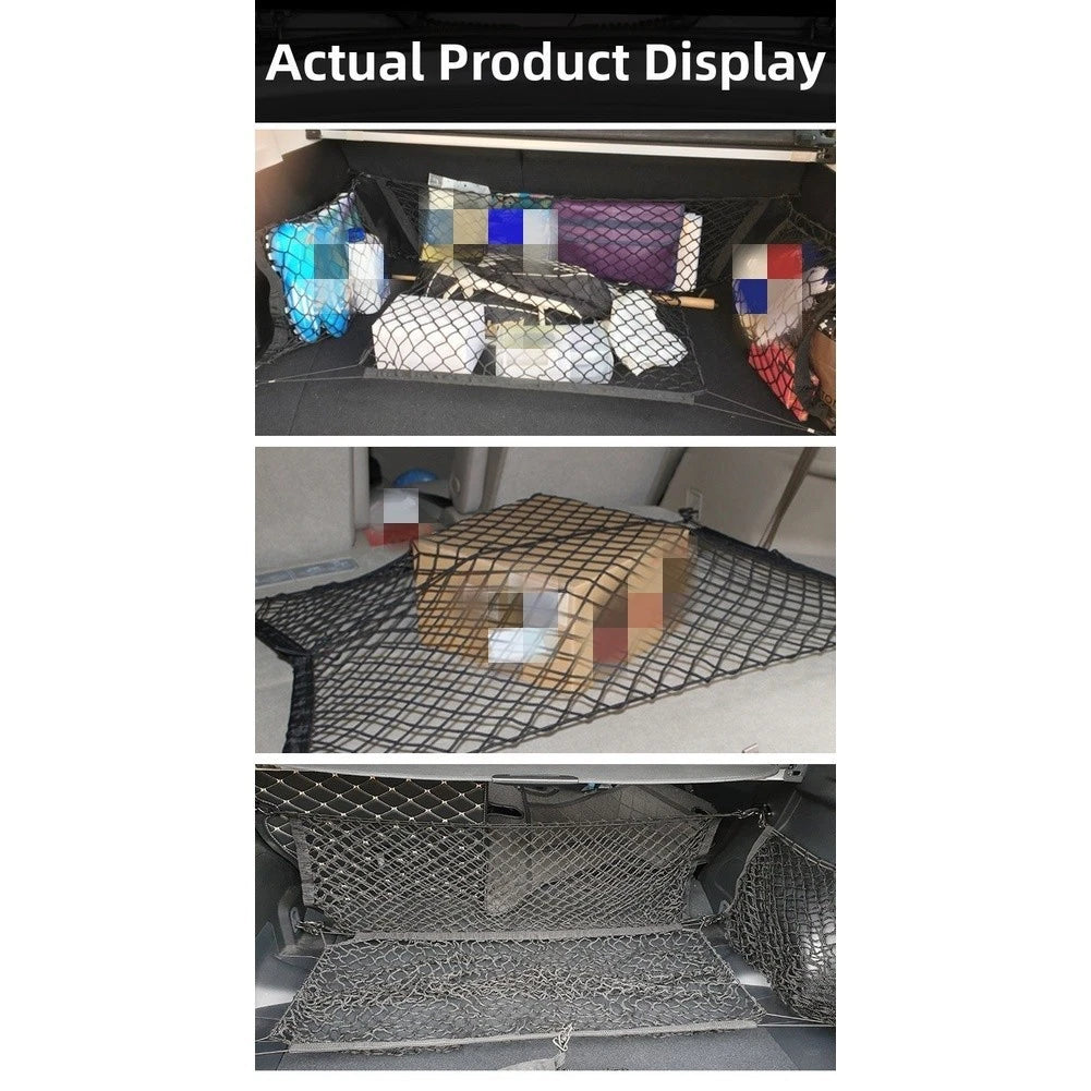 Double Layer Elastic Mesh Cargo Net for Car Trunk (110x40cm)