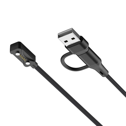 2 in 1 Nylon Charging Cable for Polar Vantage V3, Pacer Pro, IGNITE 3, Grit X2