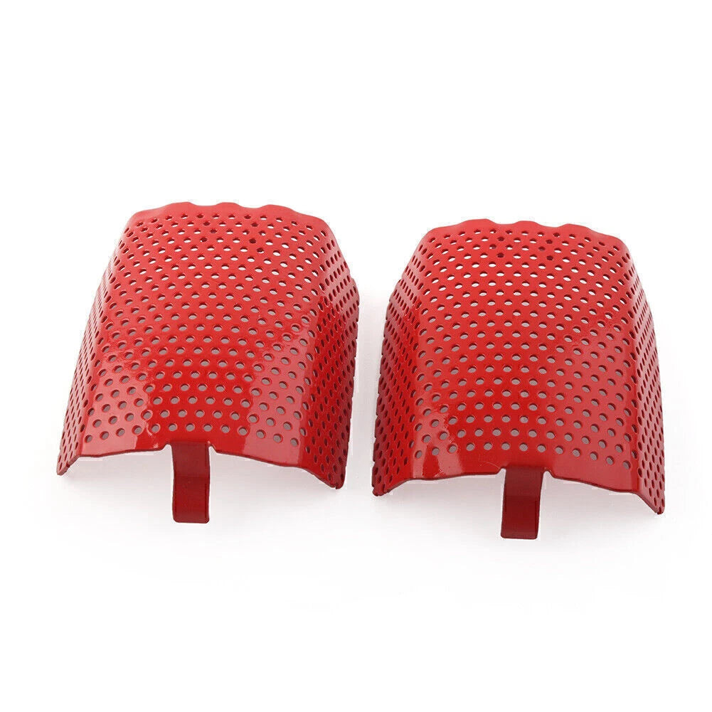 2Pcs Red Steel Front Caliper Screen Inserts for Harley V-Rod & Touring (2006–2019)