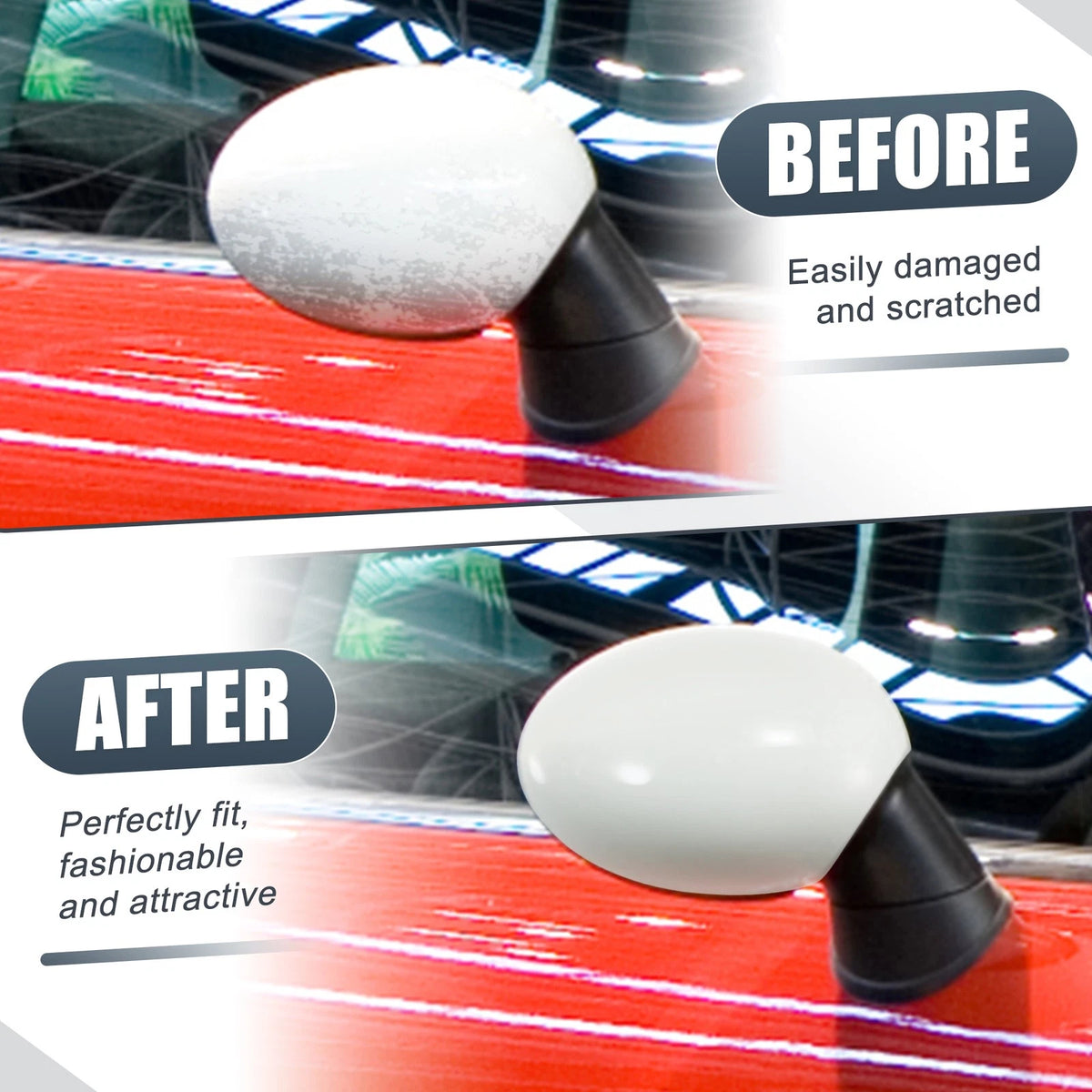 Right Side Mirror Cover Replacement in White for BMW Mini Clubman R55 (2010–2014)