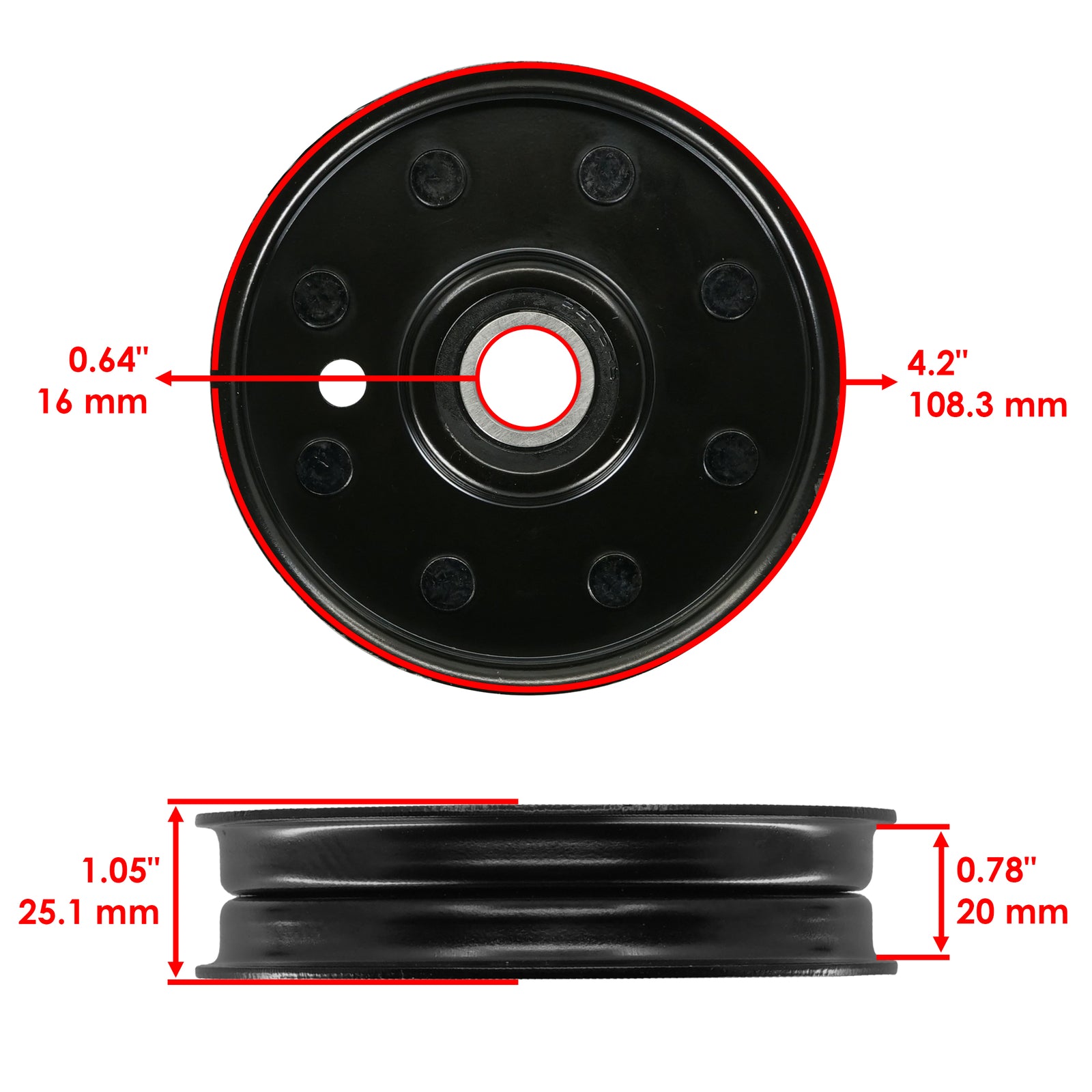 Idler Pulley Replacement for Exmark EX2S-20KC EXS-18KO EXS-20KO (2000–2000)
