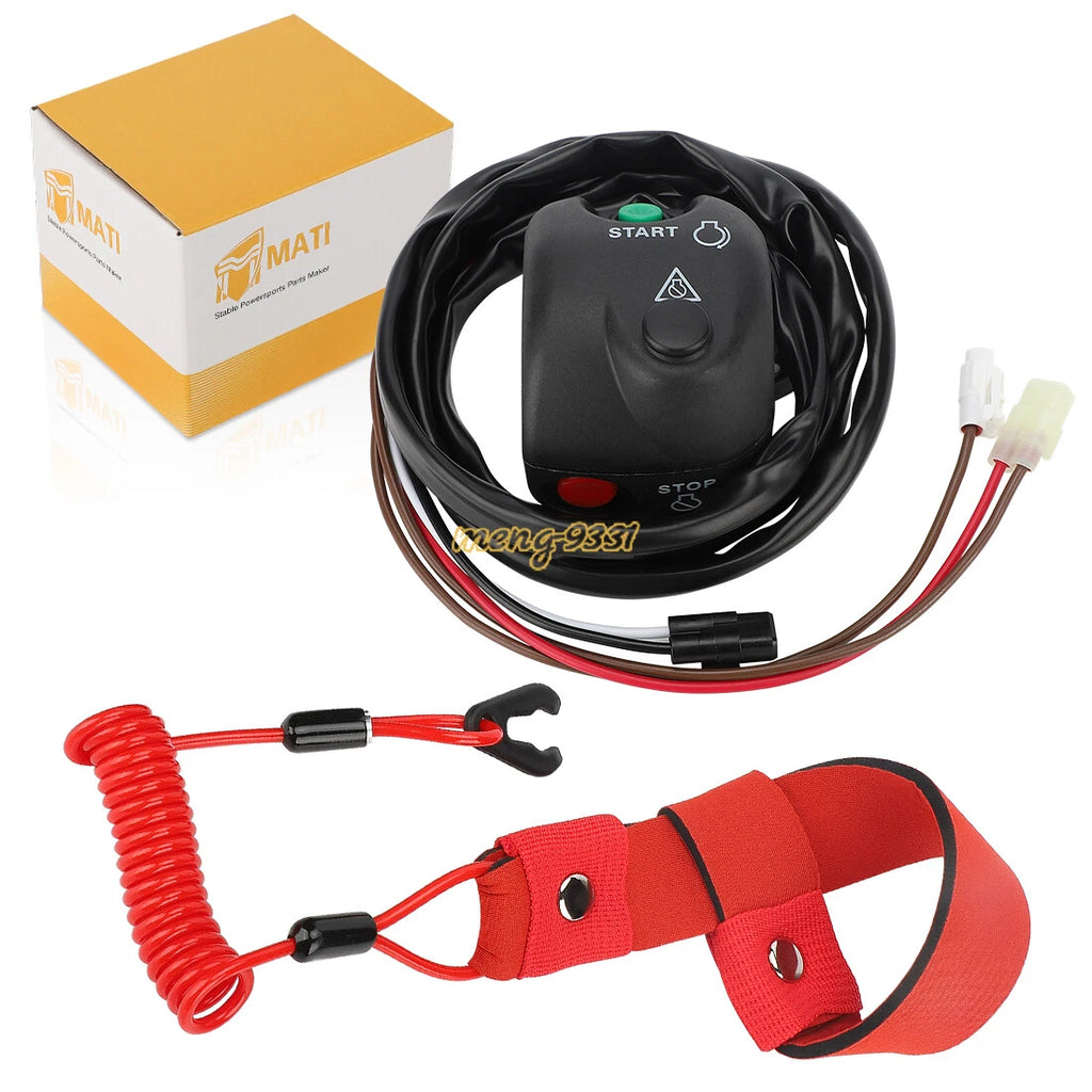 Handlebar Start Stop Kill Switch W/Lanyard for Yamaha Waverunner XLT1200 (1999–2001)
