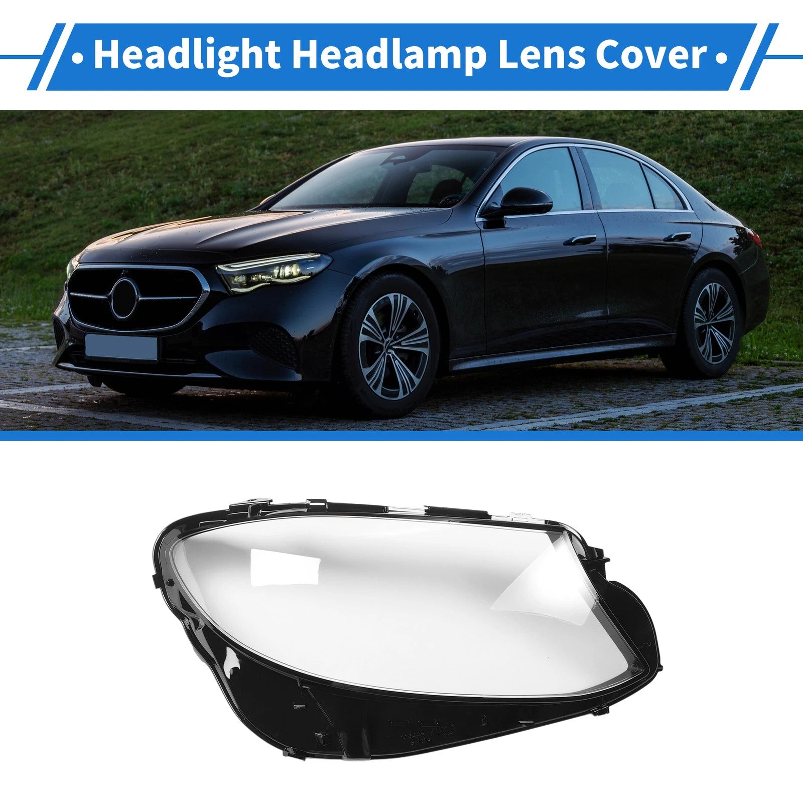 Headlight Lens Cover Front Right OEM for Mercedes-Benz E-Class (2016–2021)