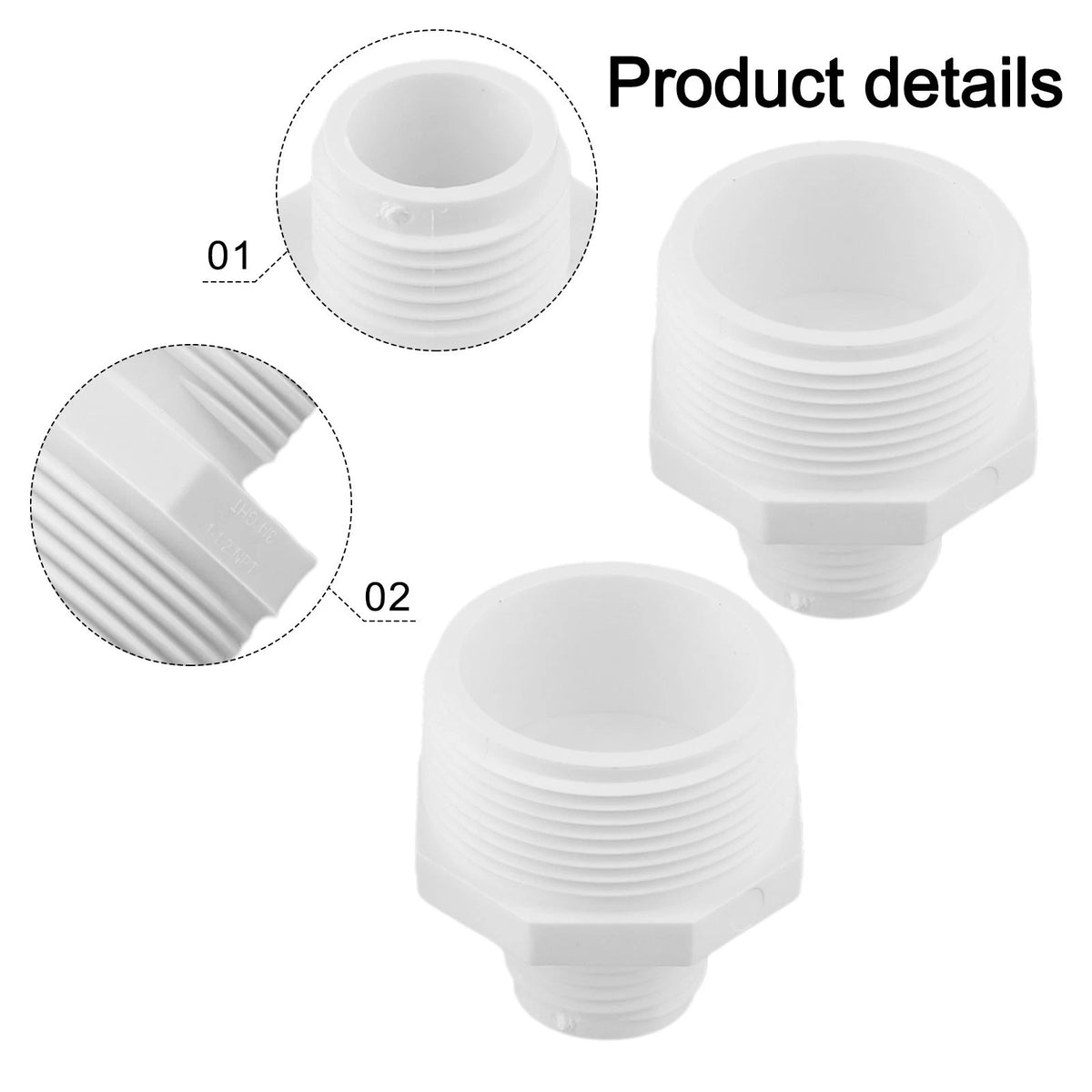PVC Hose Adapter for Garden Hose Connection (Leak Proof Design)
