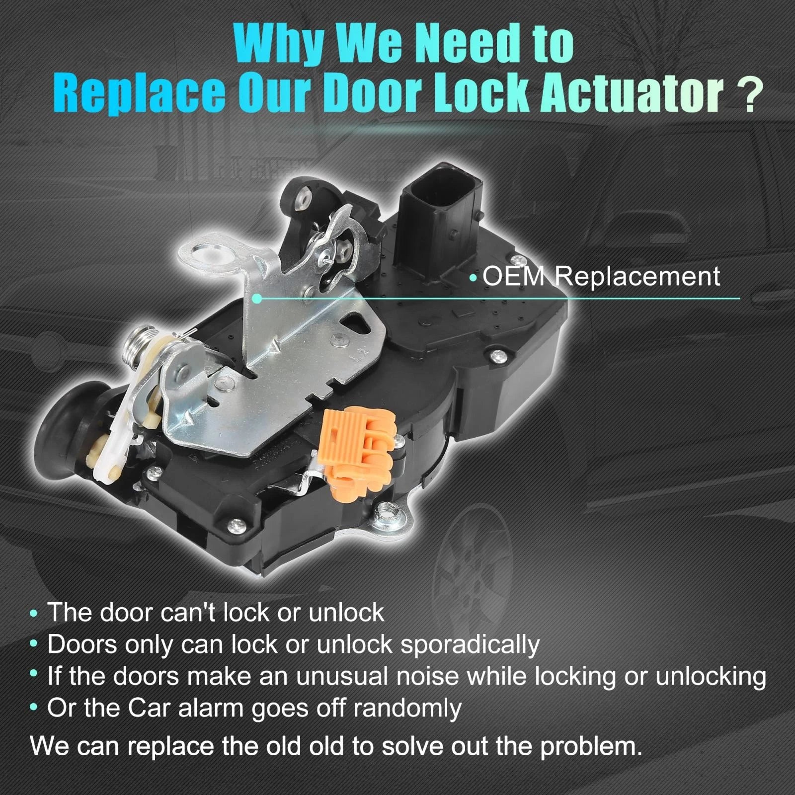 Door Lock Actuator Motor Rear Left Replacement for Chevrolet Suburban (2015–2020)