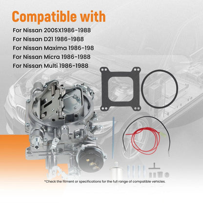 Electric Choke Carburetor 800CFM 4BBL for Nissan 200SX Maxima Pathfinder (1986–1988)