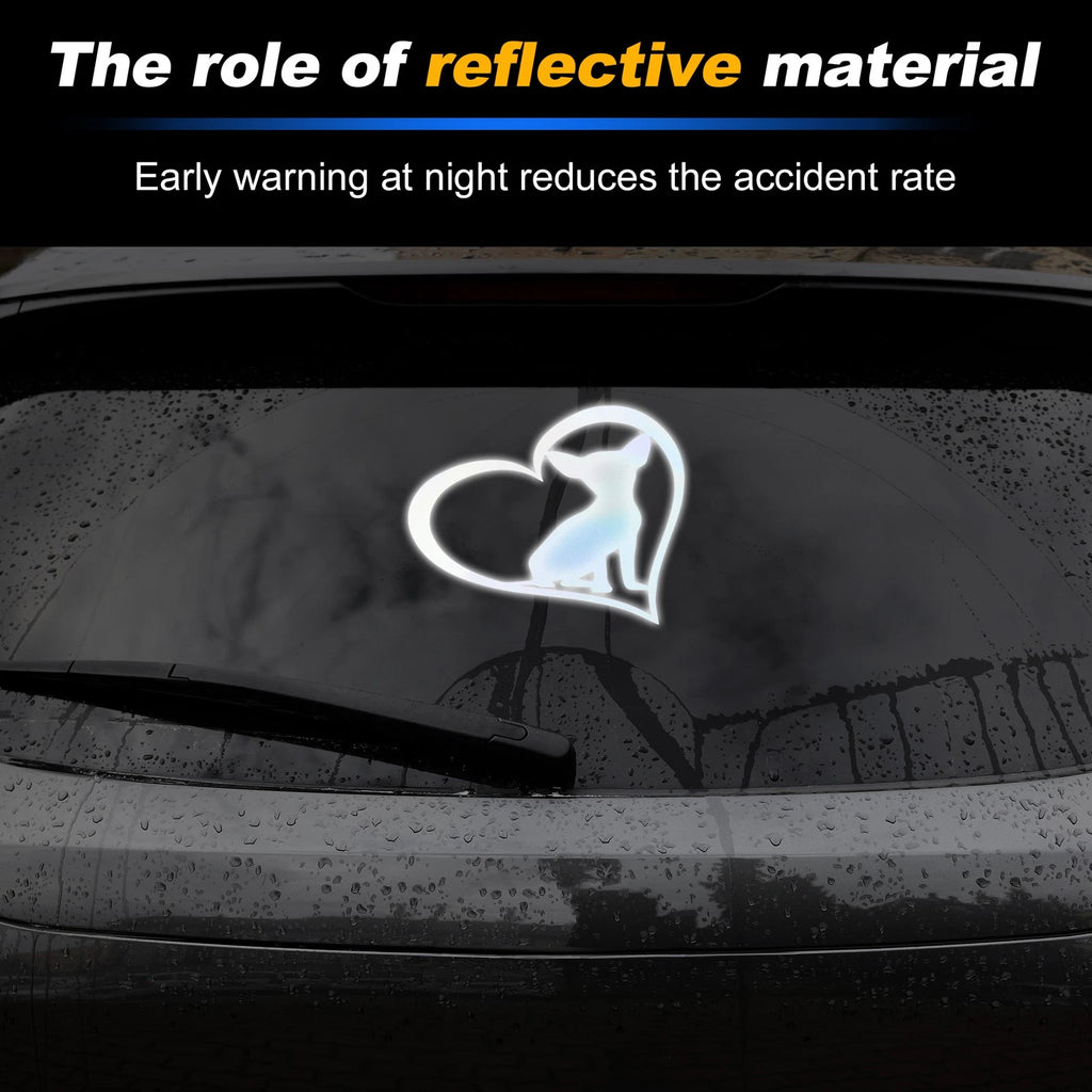 Reflective Bumper Decal for - Colorful Laser Puppy