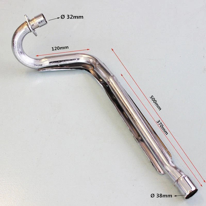 38mm Performance Big Bore Exhaust Pipe for Atomik PIT PRO (70–125 cc)