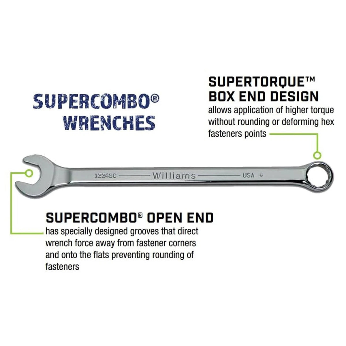 Set of 11 SAE Combination Wrenches for Automotive Use