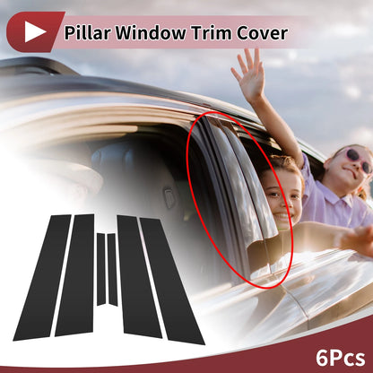 Door Pillar Window Trim for Ford Mercury Milan (2010–2012) Black