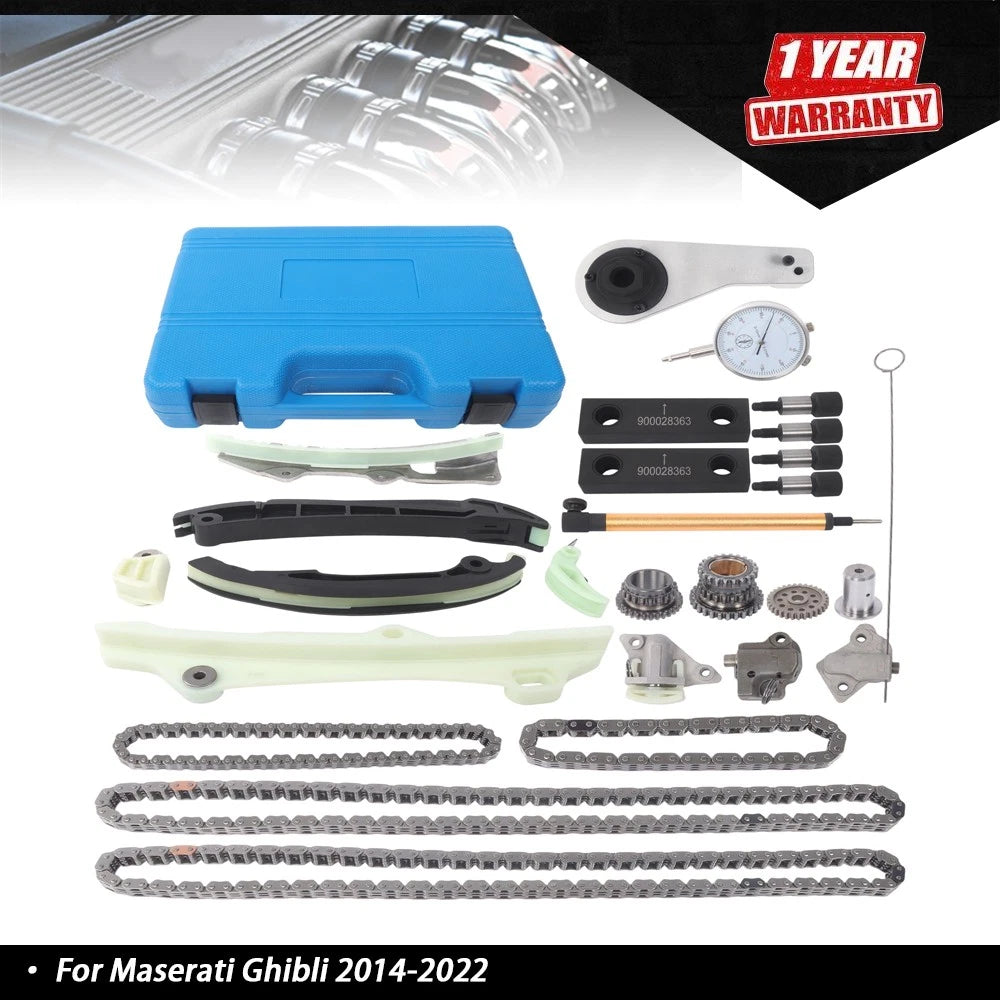 Timing Chain Kit & Crankshaft Locking Tool for Maserati Ghibli S Levante S (2014–2023)