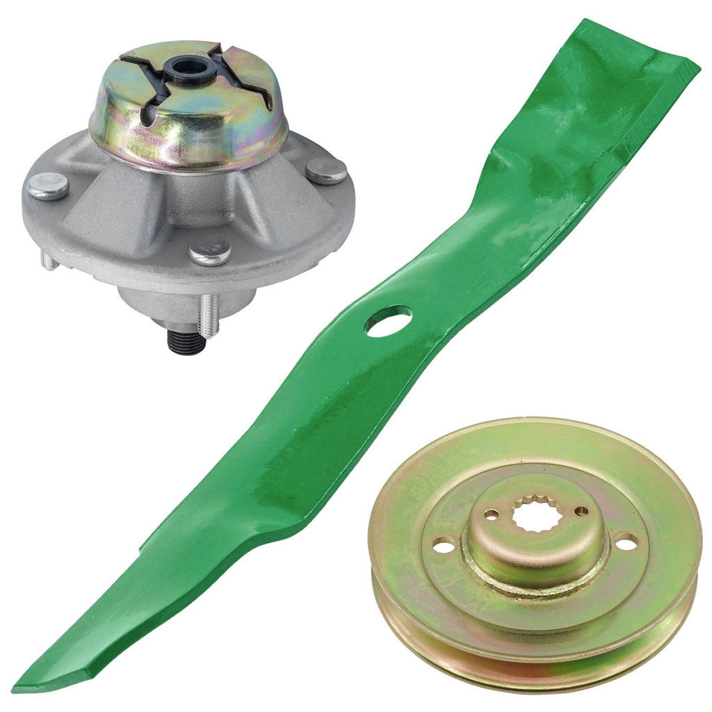 Deck Spindle Pulley and Blade for John Deere Z435 EZtrak Residential (48 54") (2015–2018)