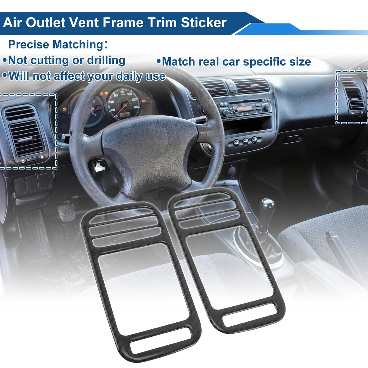 Air Condition Outlet Vent Trim Cover Frame for Honda Civic (2006–2011)