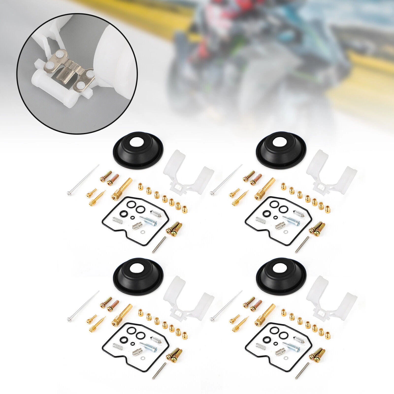 4X Carburetor Rebuild Kit for Kawasaki Zephyr ZR750-H / ZR-7 / ZR-7S