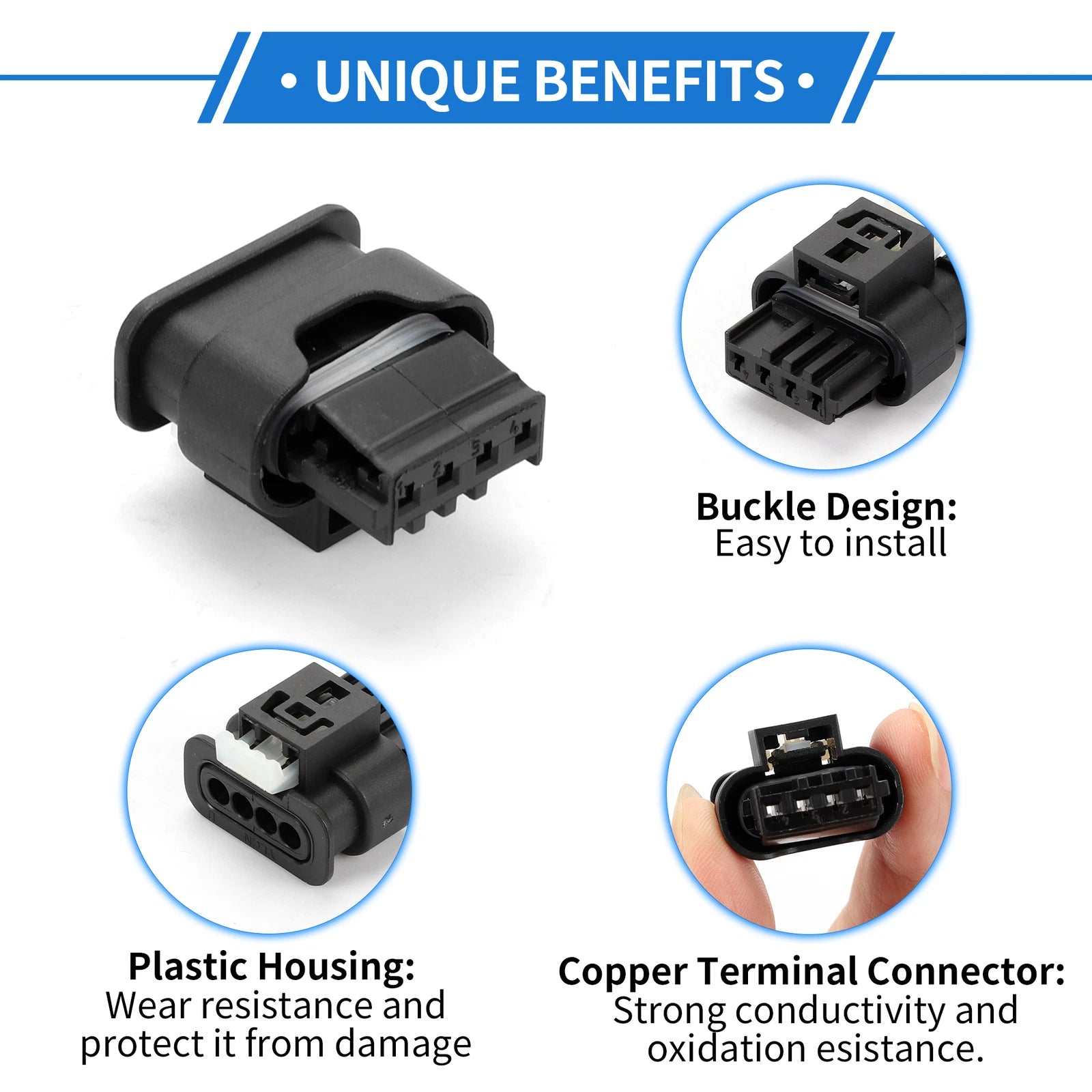4 Pin Mass Air Flow Sensor Connector Plug Female for BMW (2006–2018)