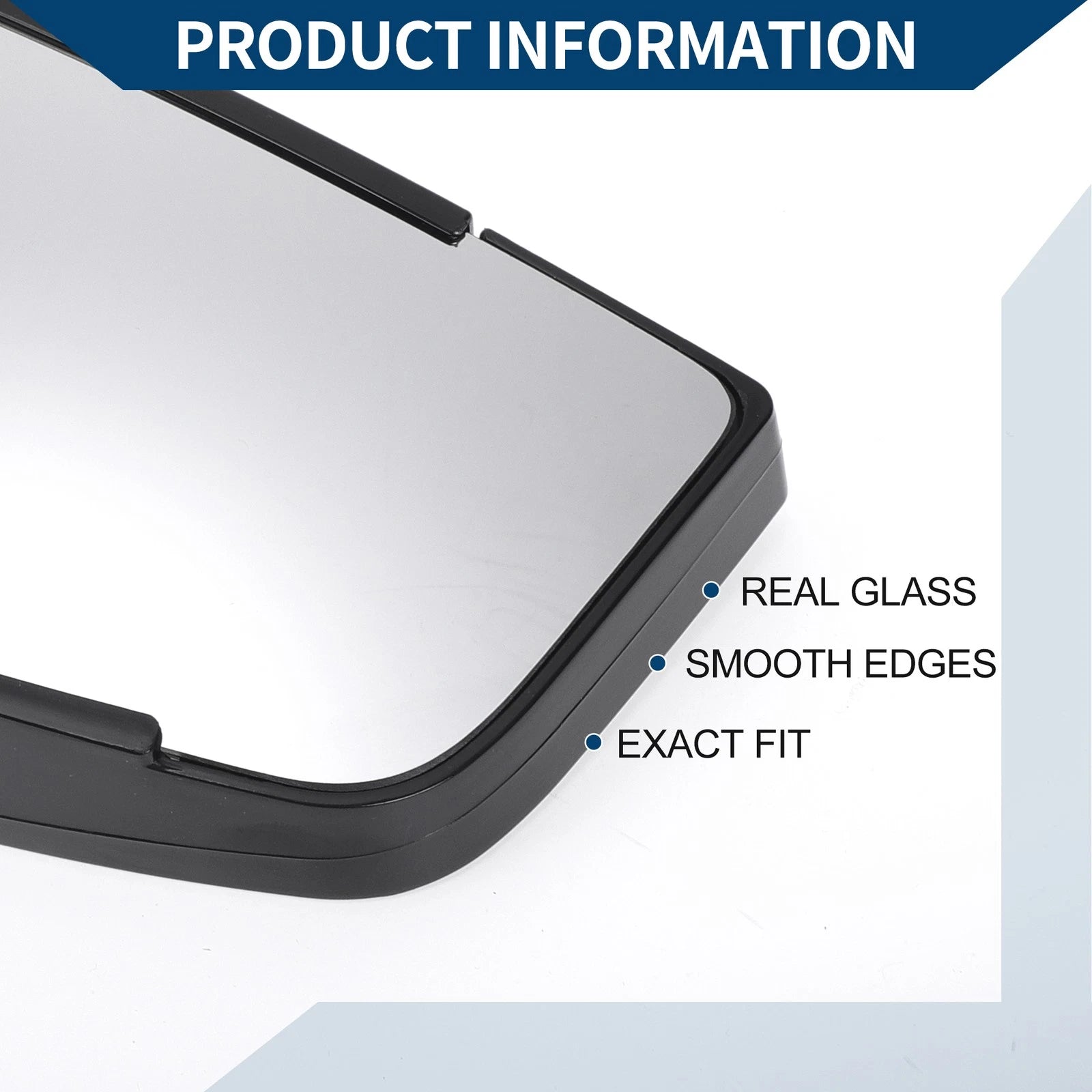 Non Heated Lower Right Side Mirror Glass Replacement for Chevy (2009–2016)