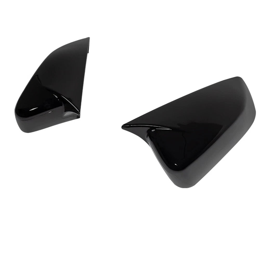 Pair Gloss Black Tape-On Mirror Cap Covers for Ford Mustang (2010–2014)