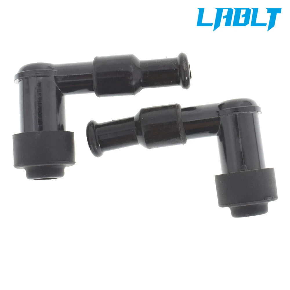 2X Spark Plug Boot Cap Cover Resistor LB05F 90 Degree for ATV Motorcycle