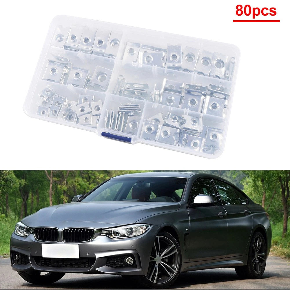 U-type Clip Nut for Car Bumper Fender Trim Panel Fastener (2010–2023)
