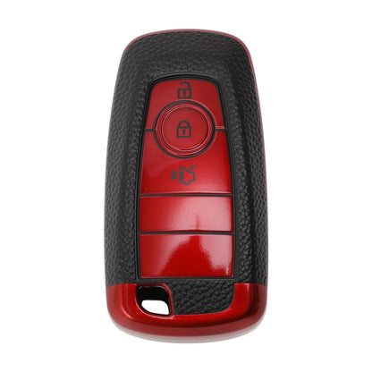 Red TPU Silicone Key Fob Shell Cover for Ford Mondeo