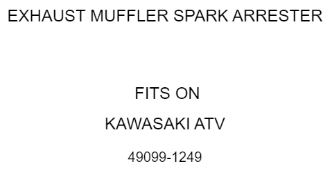 Exhaust Pipe Spark Arrestor Baffle for Kawasaki (2000–2024)