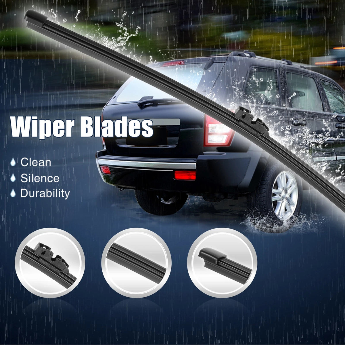 Rear Windshield Wiper Blades 380mm Set for BMW 15 Inch (2008–2018)