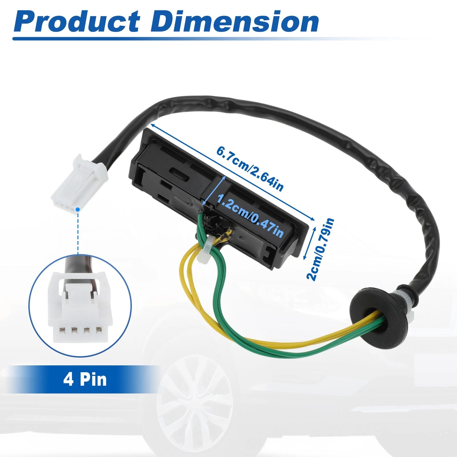 Tailgate Release Button Trunk Switch for Nissan Rogue (2014–2020) No. 253804BA1A