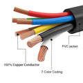7FT 7-Pin 7-Way Trailer Cable Cord Wire Harness for RV