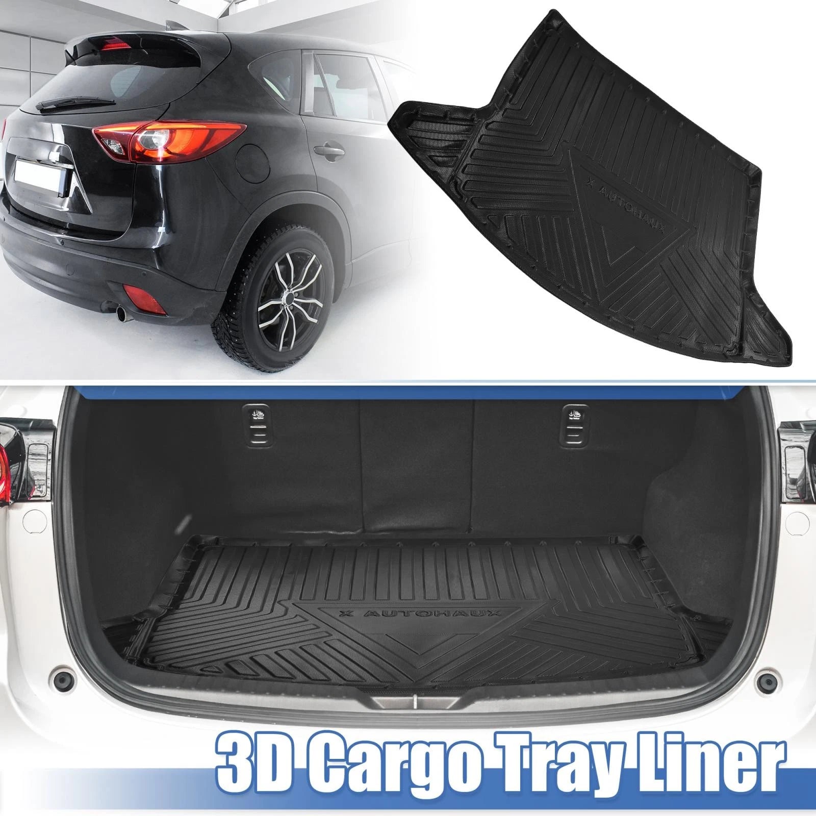 Trunk Mat TPE Cargo Liner for Mazda CX-5 2017–2021 Waterproof Protector