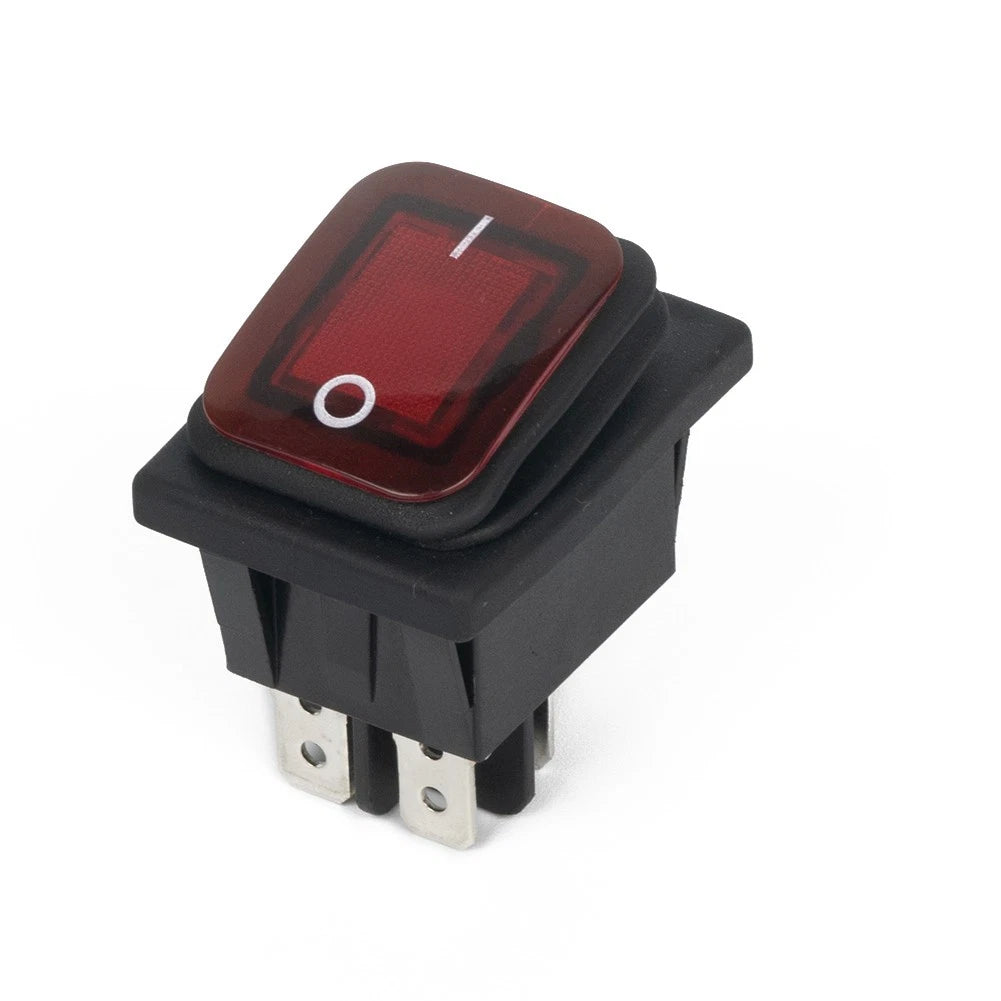 Rocker Switch for - Illuminated Rectangle Red