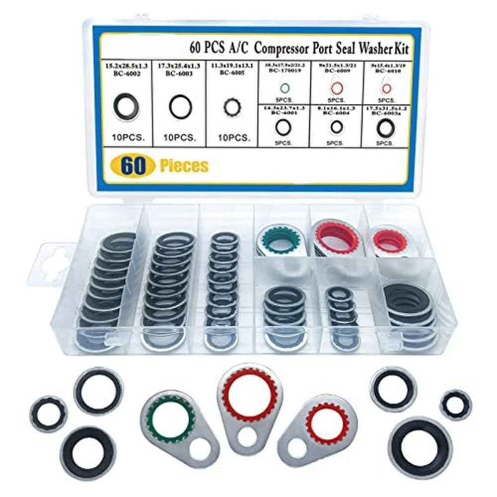 AC Compressor Seal Kit for - 60 Pieces