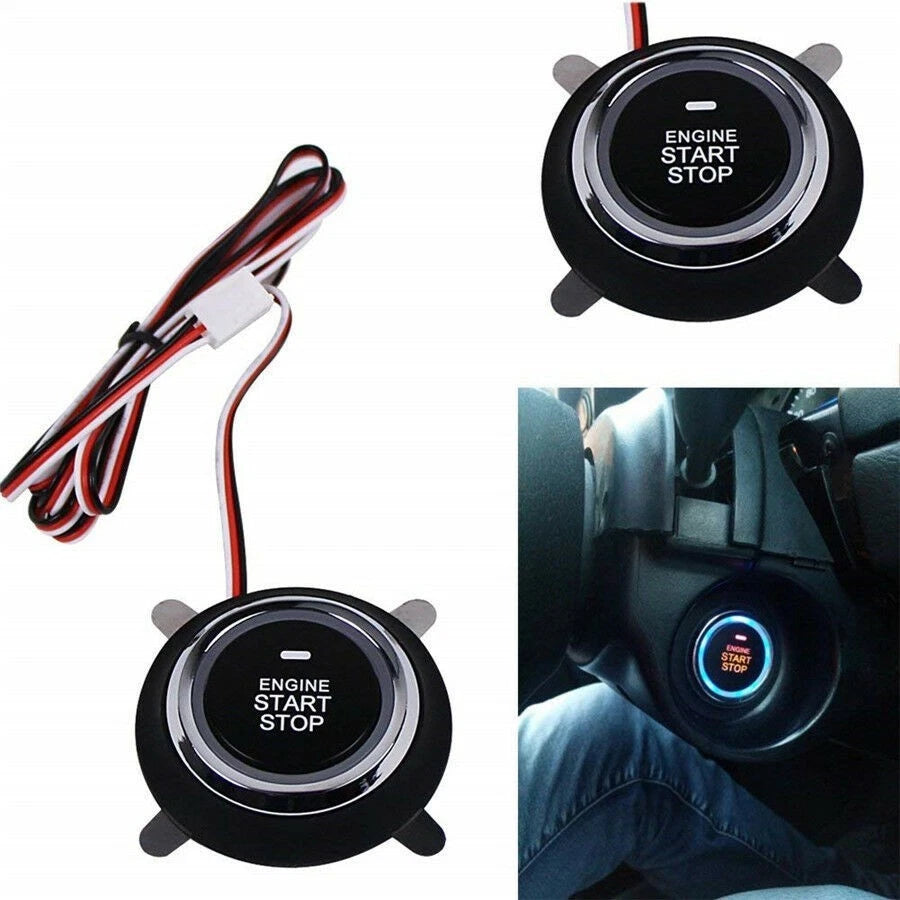 12V Ignition Switch Push Button Starter Kit for Car (Keyless Entry)