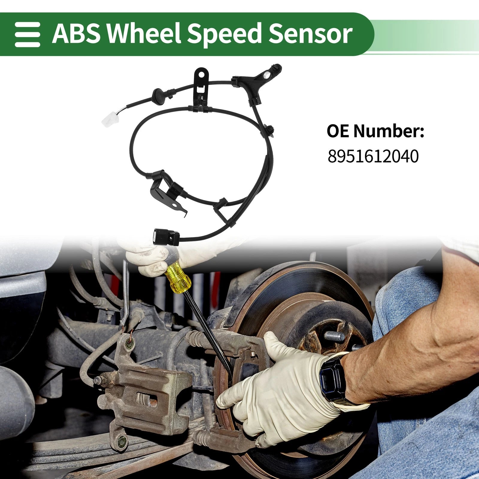ABS Wheel Speed Sensor Rear Left Replacement for Toyota Corolla (2014–2019)
