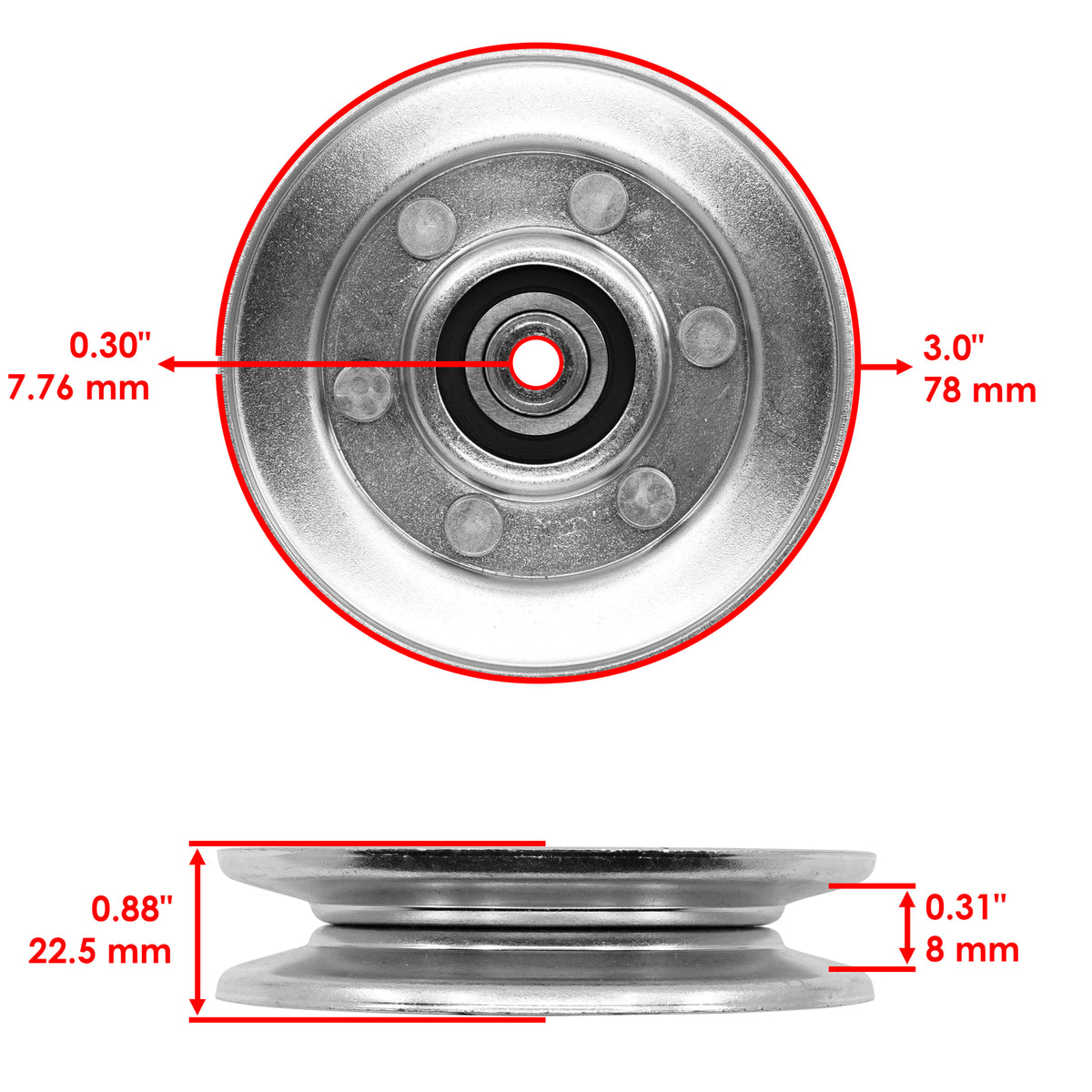 Drive Belt Idler Pulley Replacement for John Deere Lawn Mower (2000–2009)