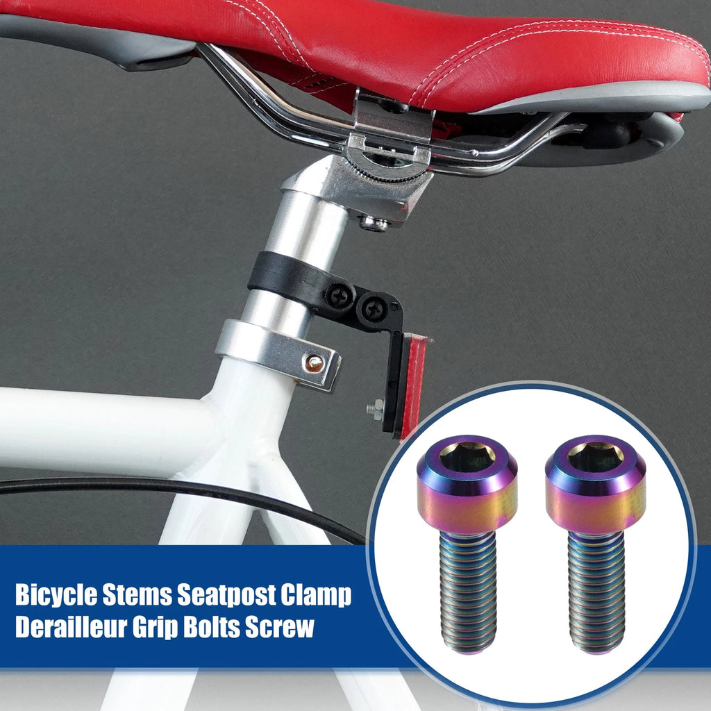 2pcs Seatpost Clamp Bolts M5x14mm for Bicycle Derailleur Stem Hardware