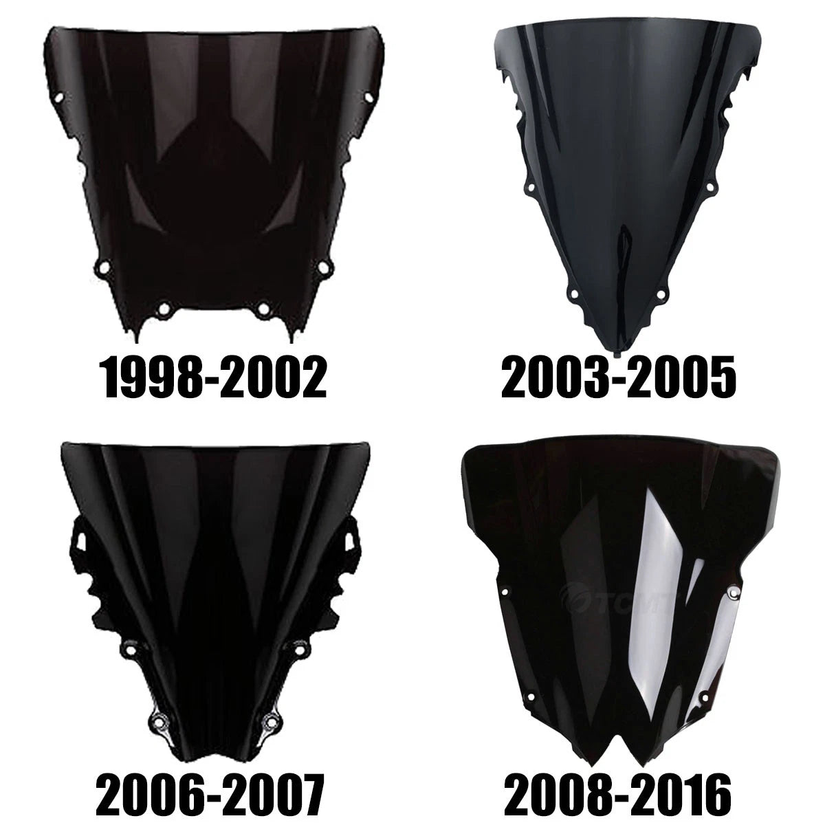 Dual Bubble Windshield for Yamaha YZF R6 (1998–2016)