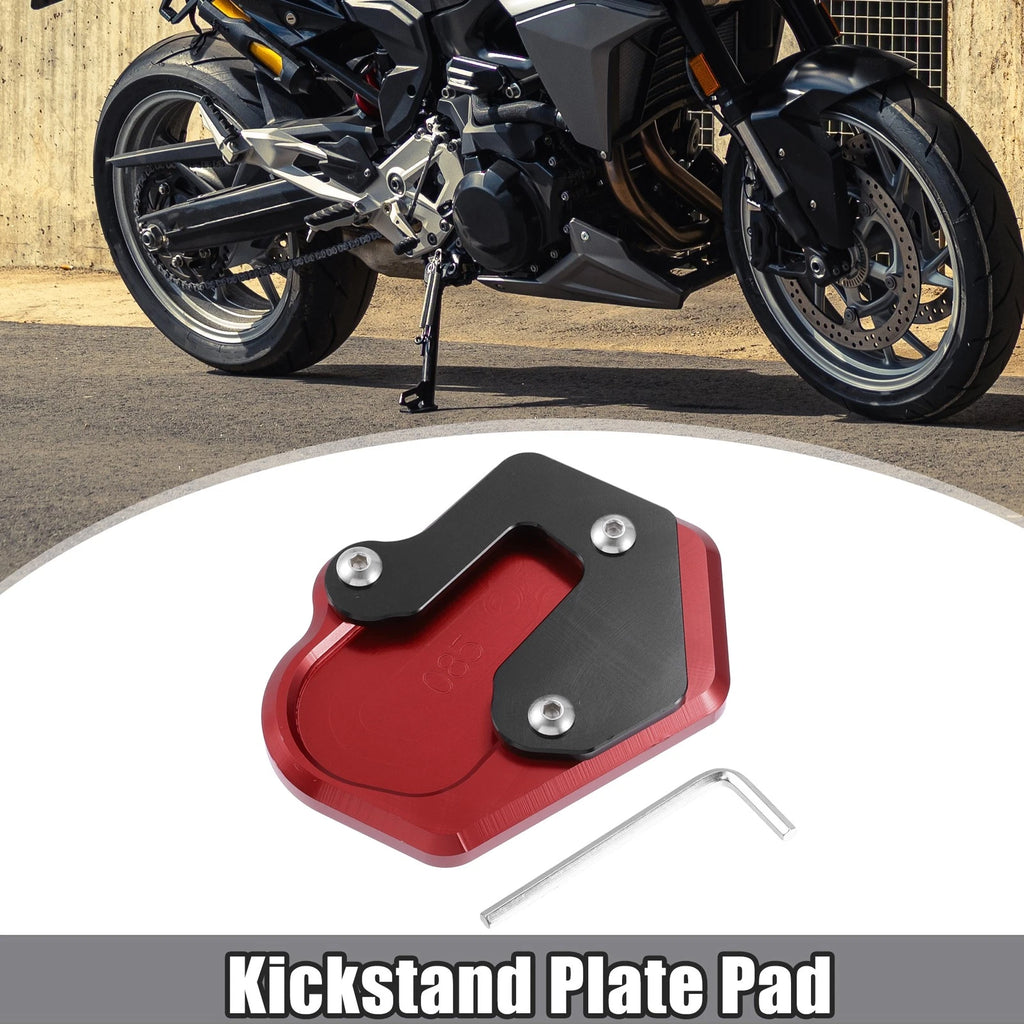 Motorcycle Kickstand Pad Replacement for BMW Extender Foot Side Stand (Red)