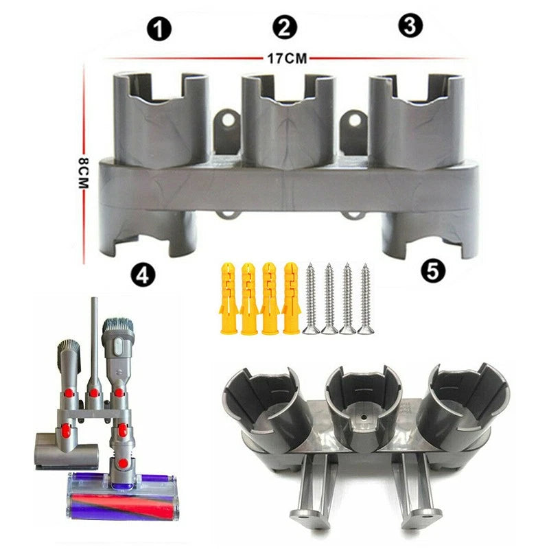 5 Holes Wall Mount Accessory Holder for Dyson V7 V8 V10 (2015–2021)
